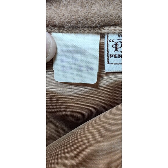 Vintage Pendleton Brown Tan Wool Skirt Size 14-Made In USA - Picture 8 of 9